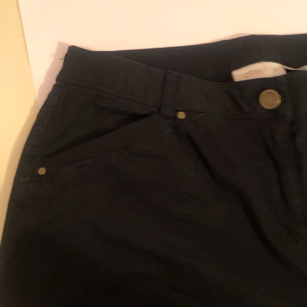 Chicos black cotton ankle pants -size 2